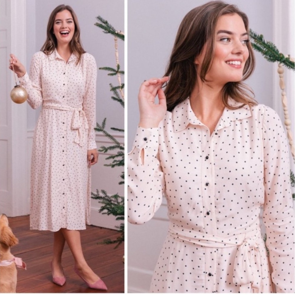 Gal Meets Glam Victoria Polka Dot Midi Dress